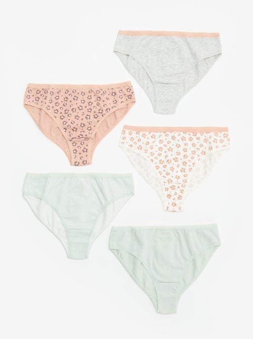 Lot de 5 culottes imprimées - Kiabi