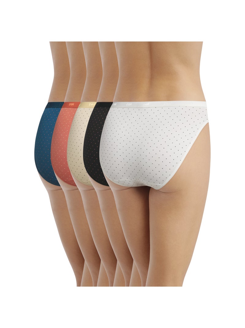 Lot de 5 Culottes Les Pockets Coton Blanc cassé - Kiabi