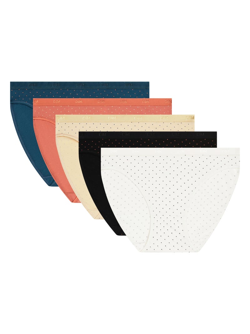 Lot de 5 Culottes Les Pockets Coton Blanc cassé - Kiabi