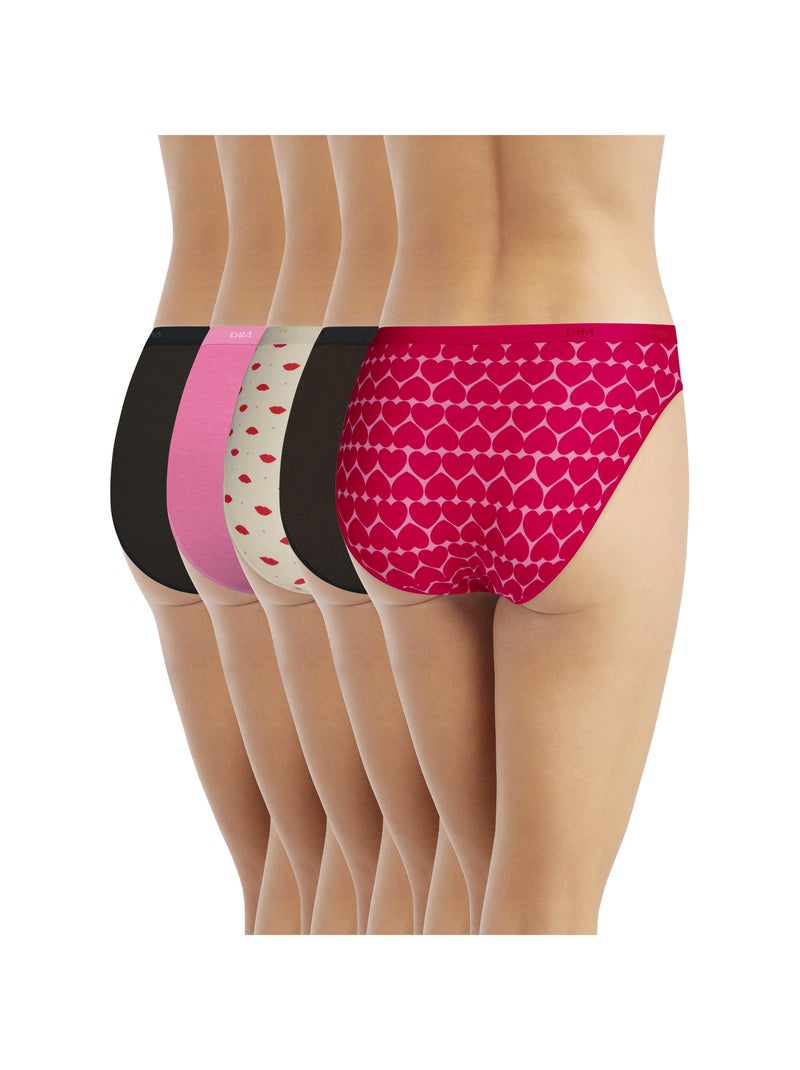 Lot de 5 Culottes Les Pockets Coton Rose - Kiabi