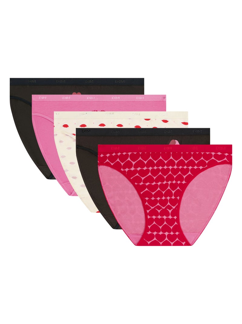 Lot de 5 Culottes Les Pockets Coton Rose - Kiabi