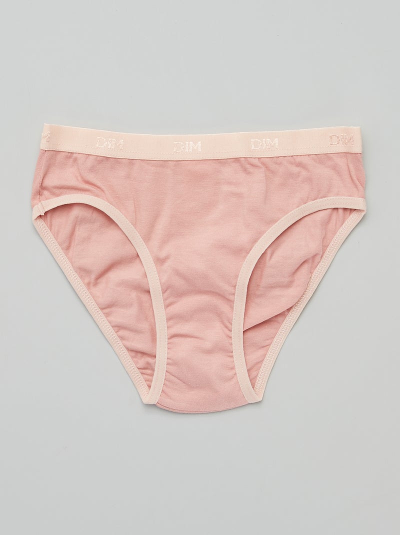 Lot de 5 culottes Les Pockets de 'DIM' Rose/blance - Kiabi