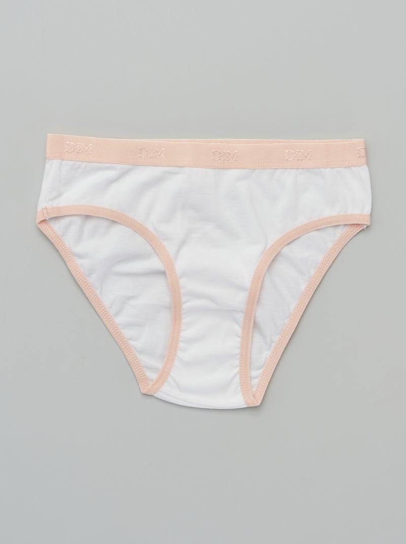 Lot de 5 culottes Les Pockets de 'DIM' Rose/blance - Kiabi