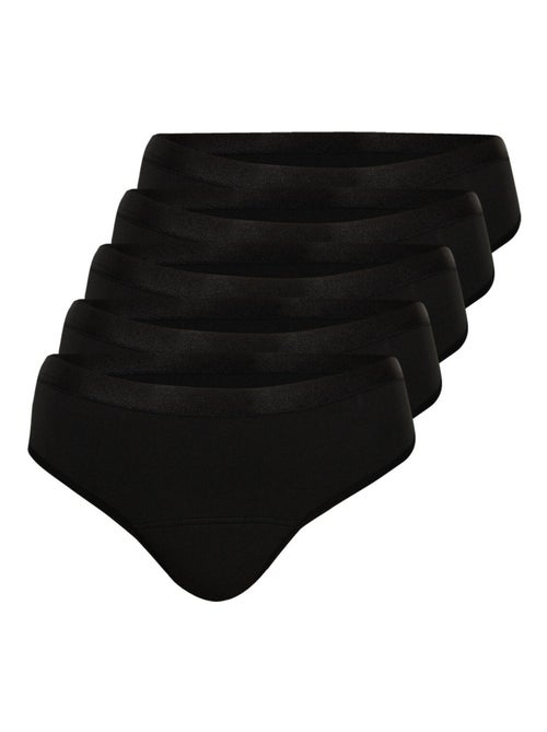 Lot de 5 culottes menstruelles taille haute femme Athena - Kiabi