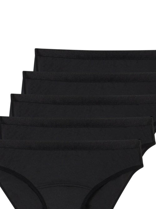 Lot de 5 culottes menstruelles taille haute femme Athena - Kiabi