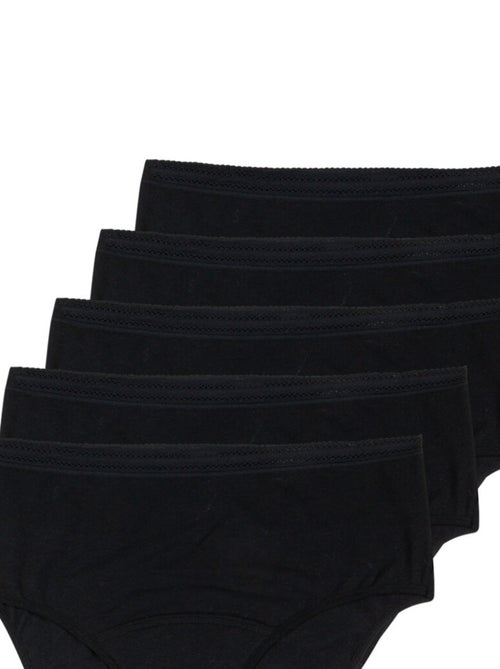 Lot de 5 culottes menstruelles taille haute femme Athena - Kiabi