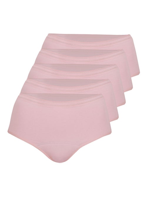 Lot de 5 culottes menstruelles taille haute femme Athena - Kiabi