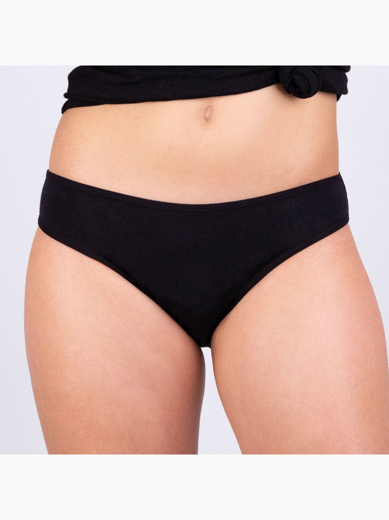 Lot de 5 culottes pour règles fille Coton bio Care Athena Noir - Kiabi