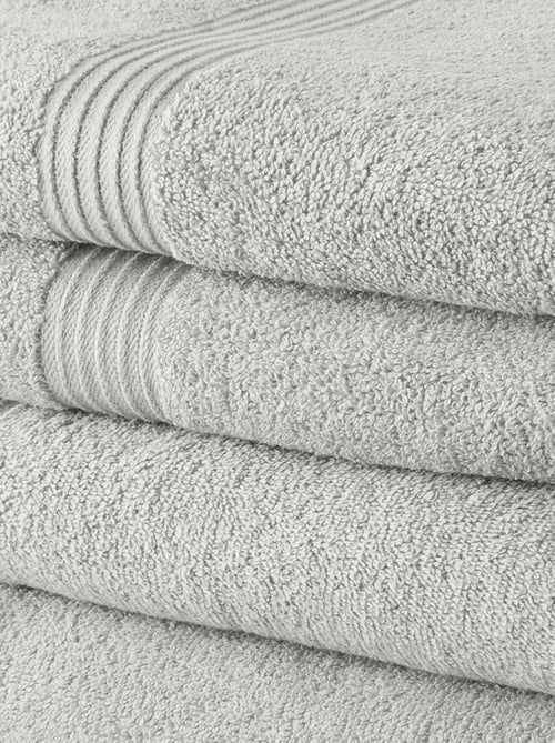 Lot de 5 Draps de Bain coton uni ESSENTIAL - Kiabi