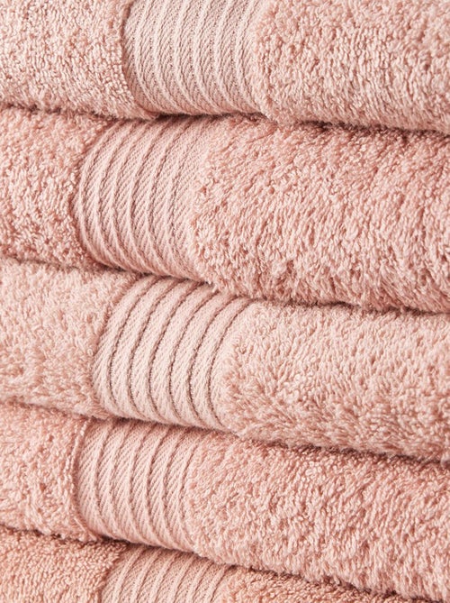 Lot de 5 Draps de Bain coton uni ESSENTIAL - Kiabi