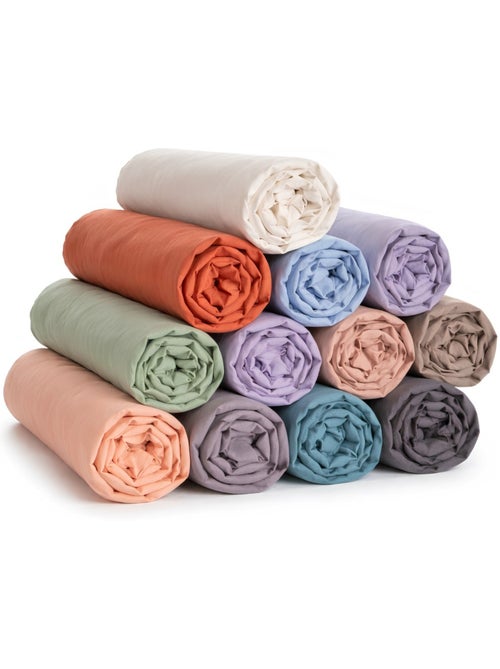 Lot de 5 Draps Housse Coton PROMO LINGE couleurs aléatoires - Kiabi