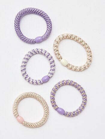 Lot de 5 élastiques colorés