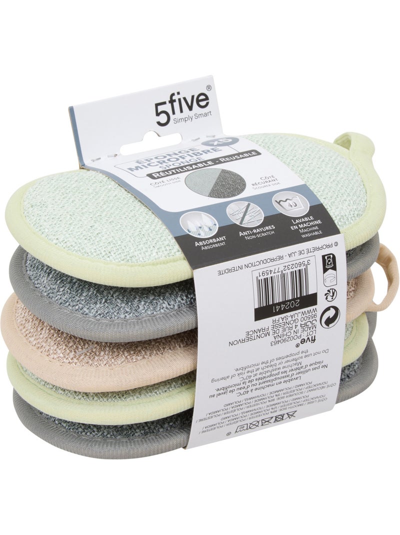 Lot de 5 épongest gratantes Gris - Kiabi