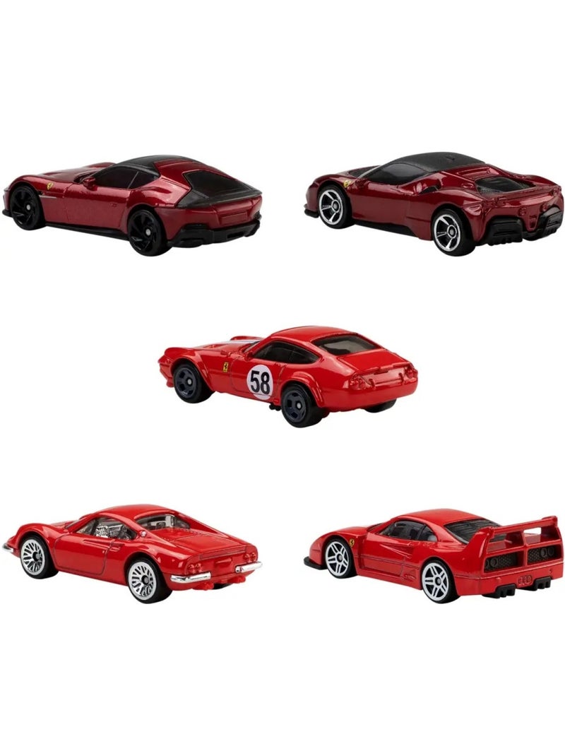 Lot de 5 ferrari hot wheels Rouge - Kiabi