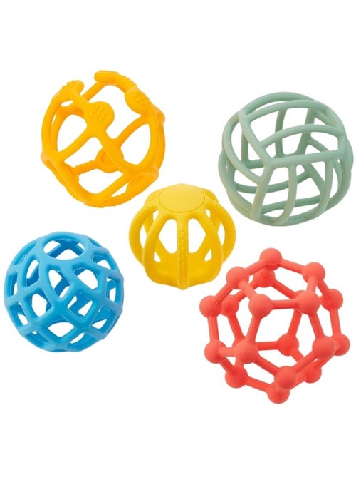 Lot de 5 Flexi Balles - Arc-en-Ciel - Kiabi
