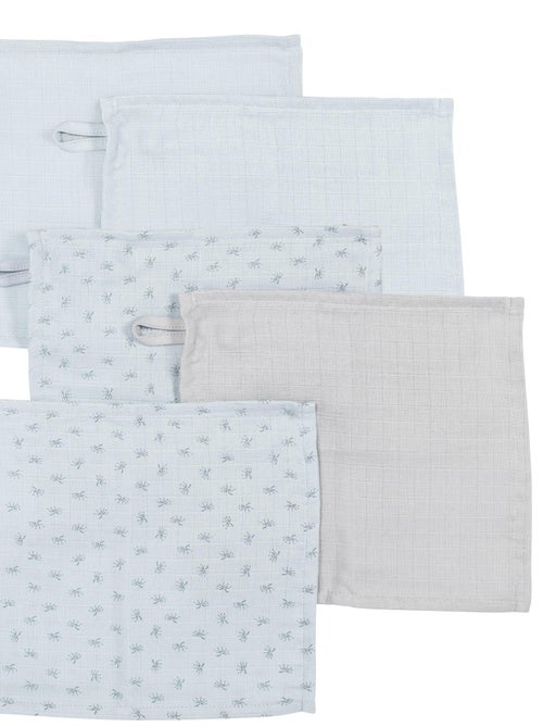 Lot de 5 Gants de Toilette "Lil Planet" - Coton Bio Oekotex - 'ROBA' - Kiabi