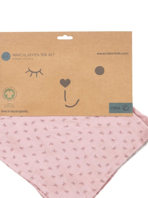 Lot de 5 Gants de Toilette "Lil Planet" - Coton Bio Oekotex - 'ROBA' - Kiabi