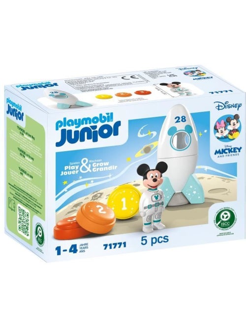 Lot de 5 jouets - mickey astronaute avec fusée et blocs empilables - playmobil disney - Kiabi