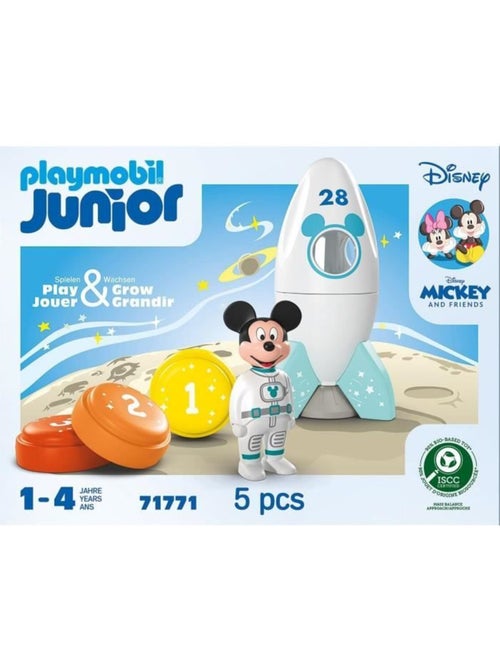 Lot de 5 jouets - mickey astronaute avec fusée et blocs empilables - playmobil disney - Kiabi