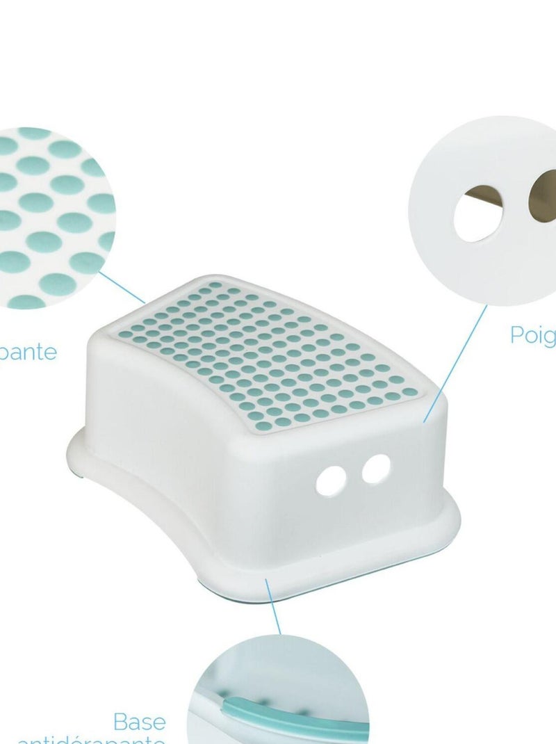 Lot de 5 Marchepieds antidérapants en plastique - Monsieur Bébé Bleu - Kiabi