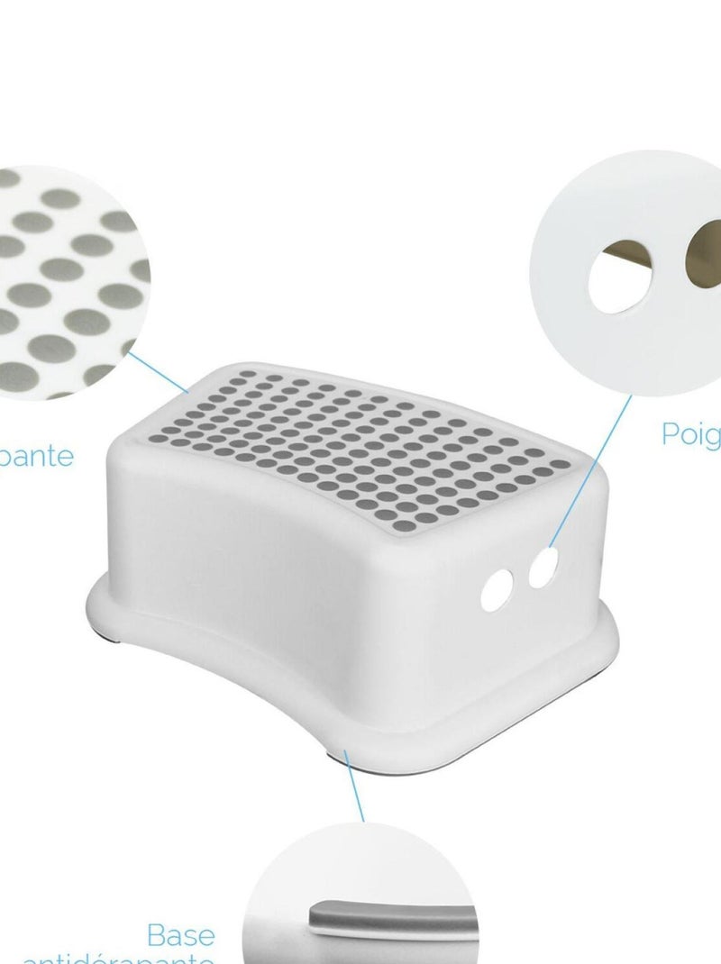 Lot de 5 Marchepieds antidérapants en plastique - Monsieur Bébé Gris - Kiabi