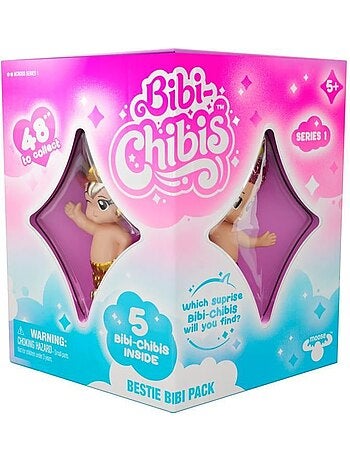 Lot de 5 mini-figurines bébé aléatoires dont 3 mystères - bandai bibi chibis