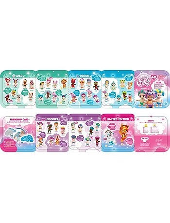 Lot de 5 mini-figurines bébé aléatoires dont 3 mystères - bandai bibi chibis