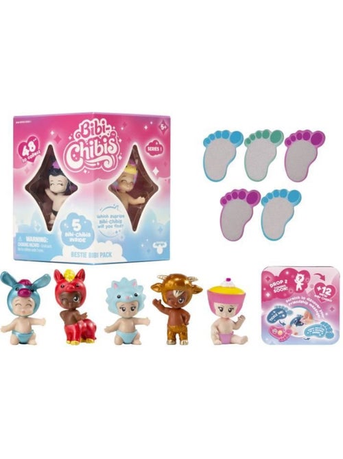 Lot de 5 mini-figurines bébé aléatoires dont 3 mystères - bandai bibi chibis - Kiabi Lot de 5 mini-figurines bébé aléatoires dont 3 mystères - bandai bibi chibis - Kiabi