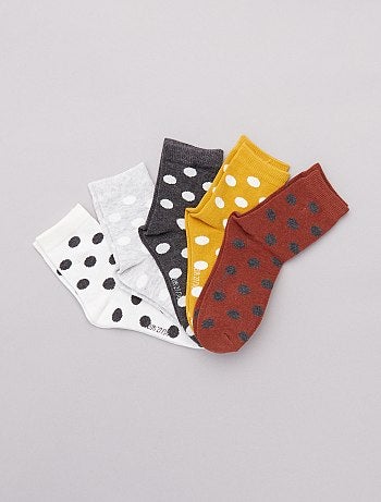 Lot de 5 paires à pois