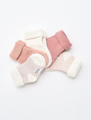 Lot de 5 paires de chaussette avec revers en coton