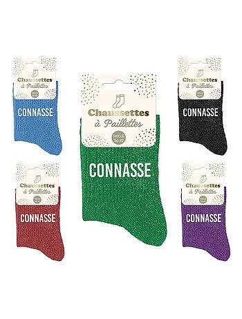 Lot de 5 paires de chaussettes à paillettes Connasse