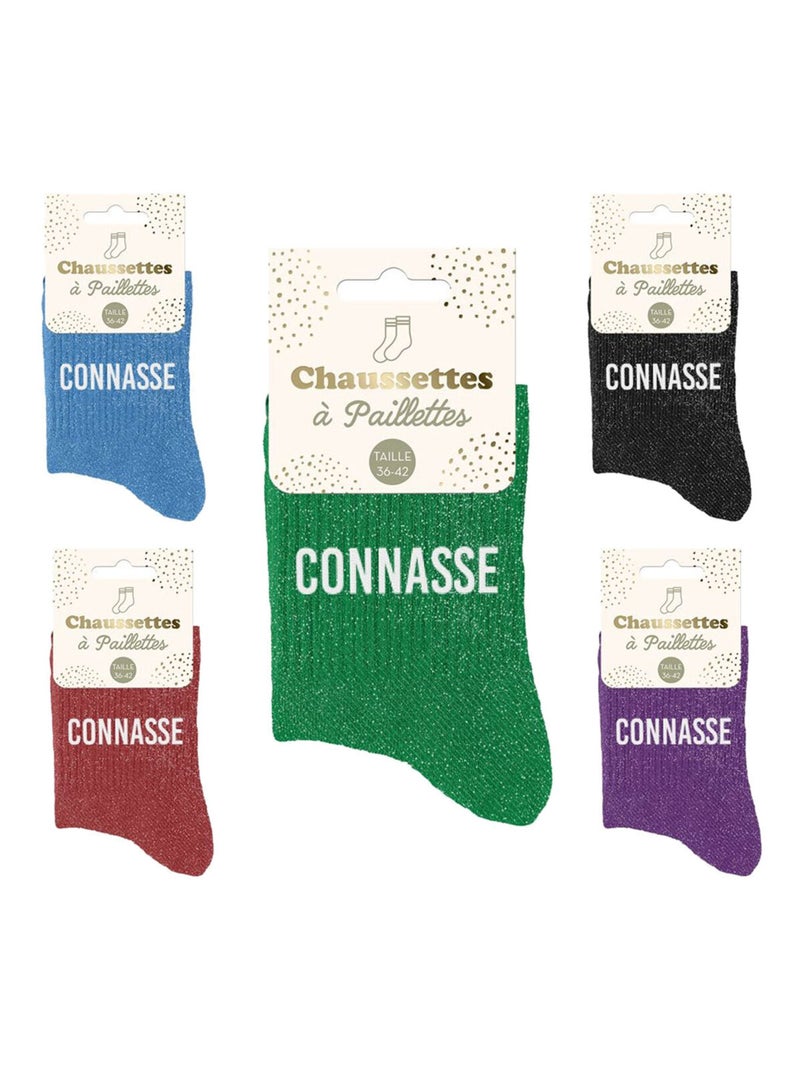 Lot de 5 paires de chaussettes à paillettes Connasse Multicolore - Kiabi