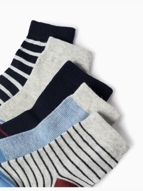 Lot de 5 paires de chaussettes à rayures - Kiabi