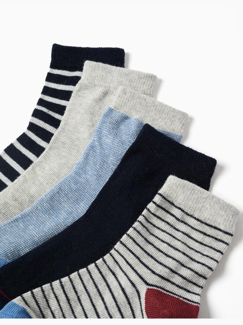 Lot de 5 paires de chaussettes à rayures - Kiabi