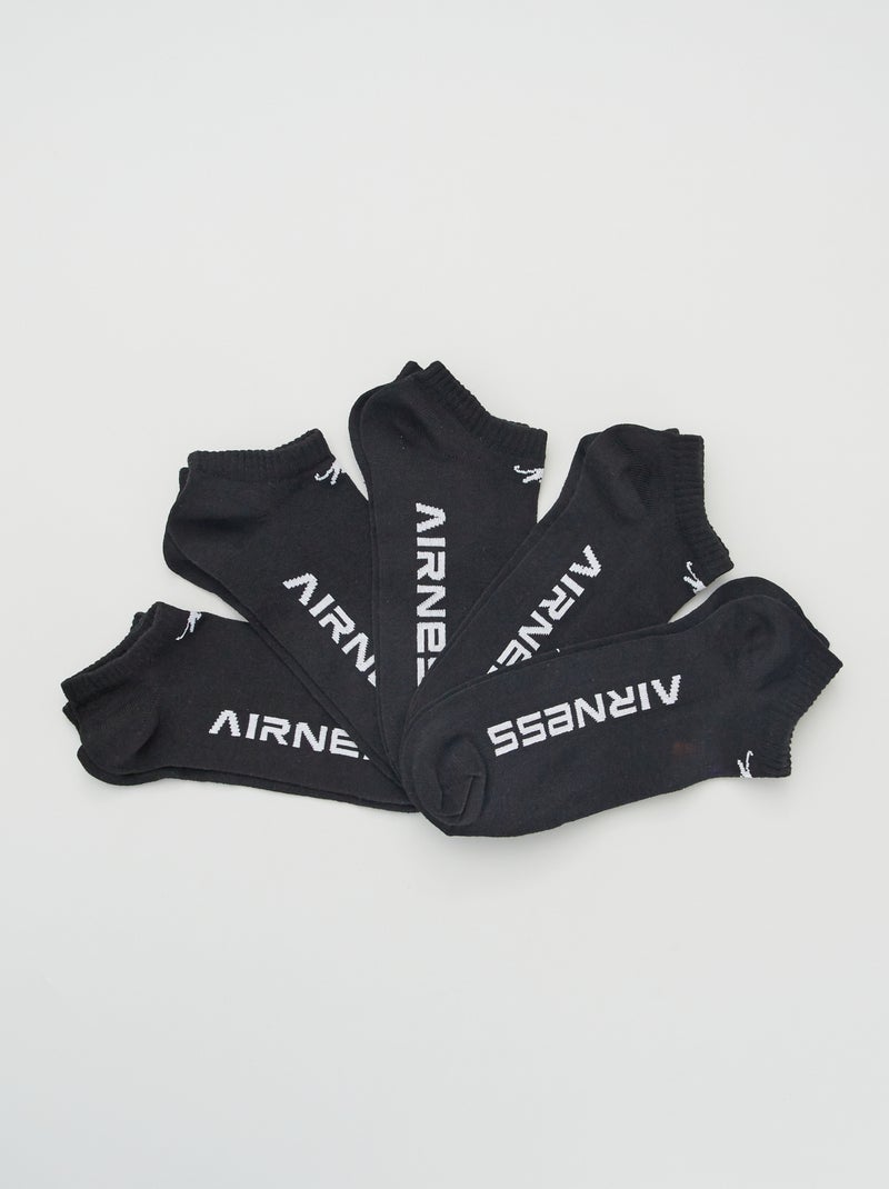 Lot de 5 paires de chaussettes 'Airness' noir - Kiabi
