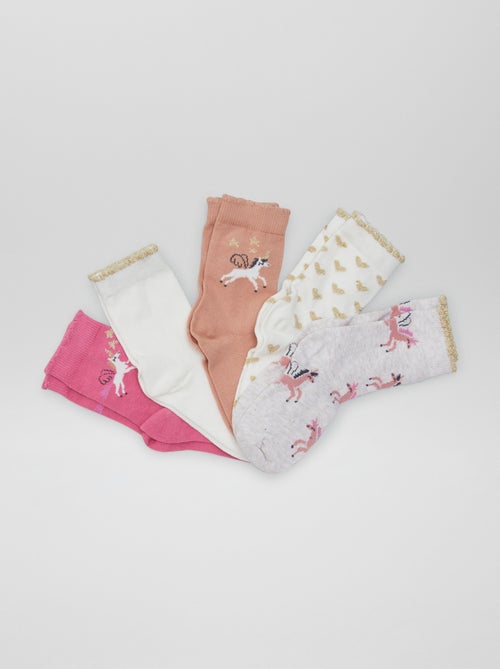 Lot de 5 paires de chaussettes 'animal' - Kiabi