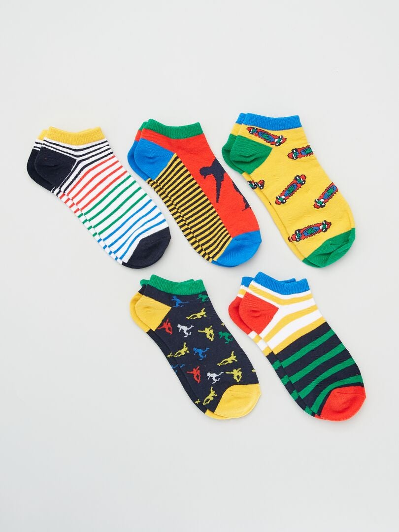 Lot de 5 paires de chaussettes avec imprimés Multicolore - Kiabi