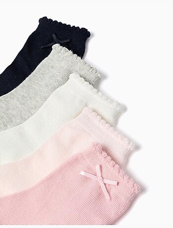 Lot de 5 paires de chaussettes avec tiges ondulées