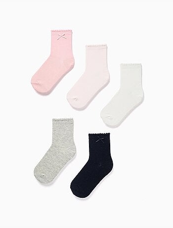 Lot de 5 paires de chaussettes avec tiges ondulées