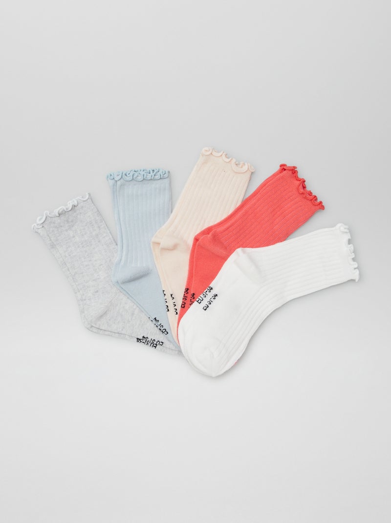 Lot de 5 paires de chaussettes BEIGE - Kiabi