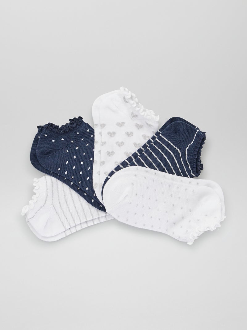 Lot de 5 paires de chaussettes Bleu - Kiabi