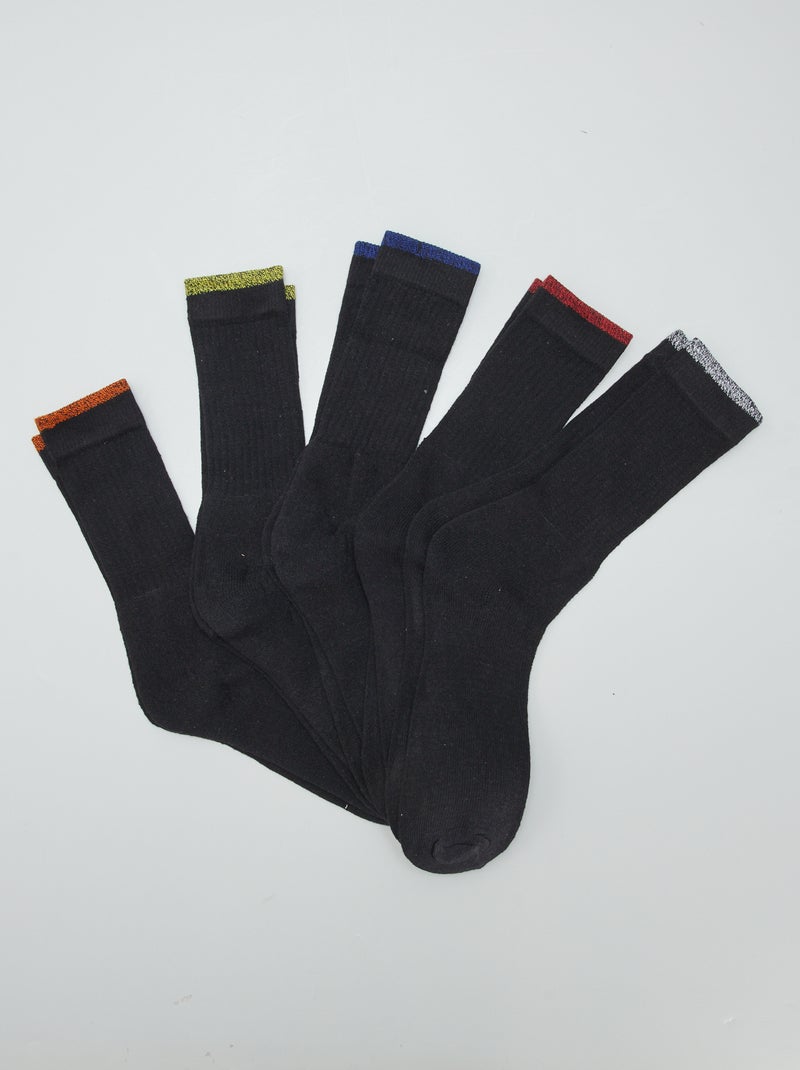 Lot de 5 paires de chaussettes Bleu - Kiabi