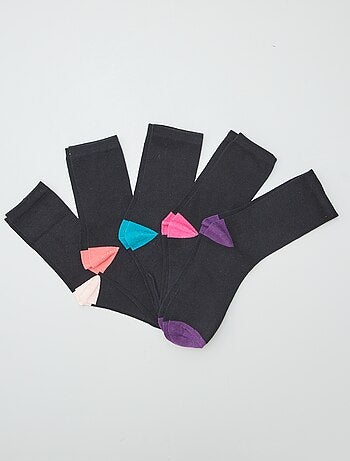 Lot de 5 paires de chaussettes colorées