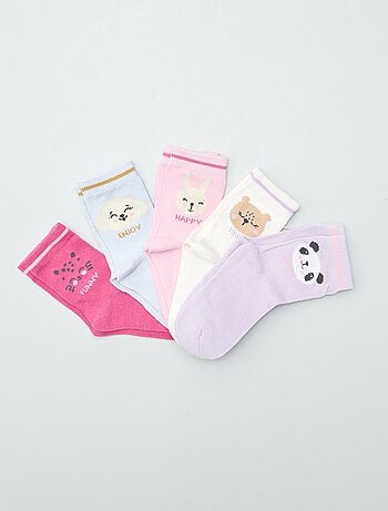 Lot de 5 paires de chaussettes colorées