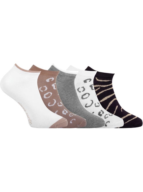 Lot de 5 paires de chaussettes courtes femme à motif pc 0375 pack a pierre cardin - Kiabi Lot de 5 paires de chaussettes courtes femme à motif pc 0375 pack a pierre cardin - Kiabi