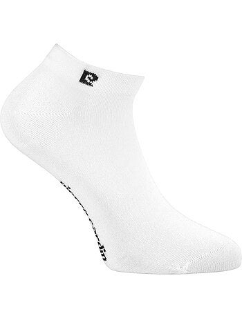 Lot de 5 paires de chaussettes courtes femme unie logo noir pc 0372 pierre cardin