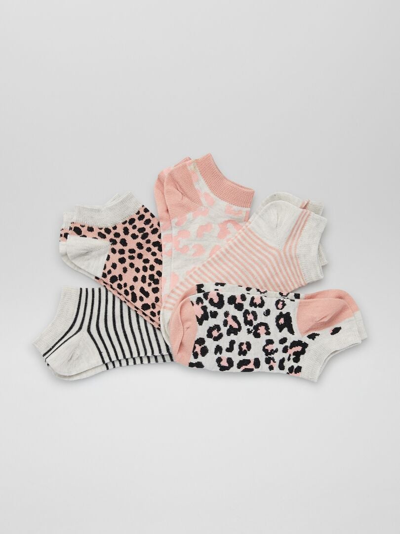 Lot De 5 Paires Chaussettes Tennis Femme - Coton Respirant Avec Cœurs - Taille 38-42 - Confort Sport Et Quotidien
