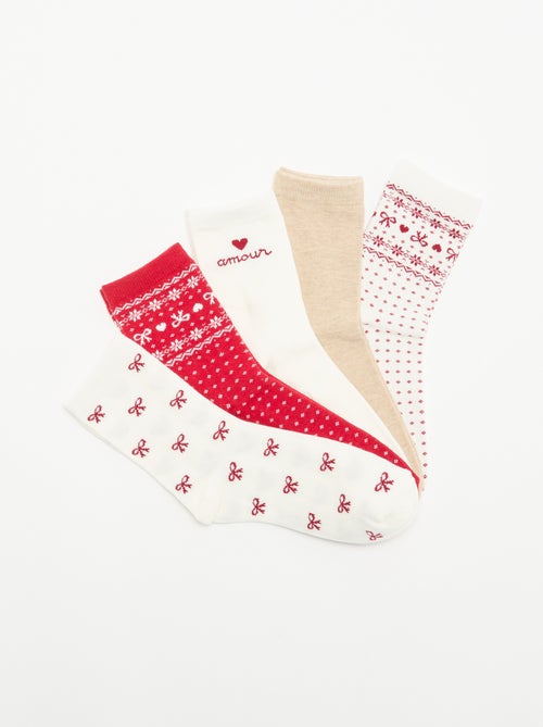 Lot de 5 paires de chaussettes de Noël - Kiabi Lot de 5 paires de chaussettes de Noël - Kiabi