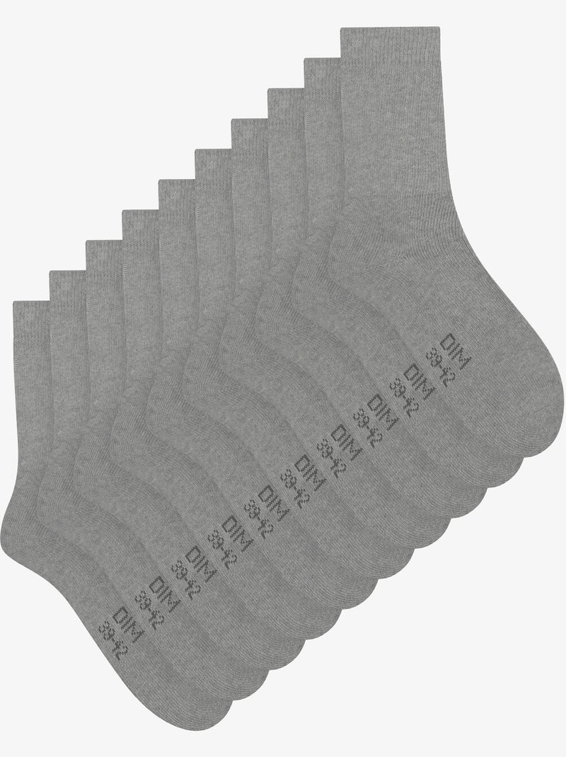 Lot de 5 paires de chaussettes EcoDim Sport Gris clair - Kiabi