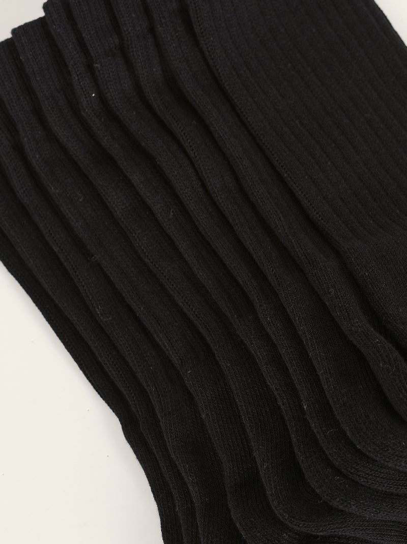 Lot de 5 paires de chaussettes EcoDim Sport Noir - Kiabi